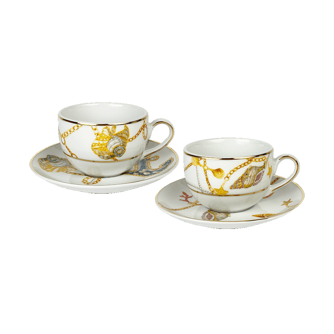 סט 2 ספלים עם תחתיות - Portofino