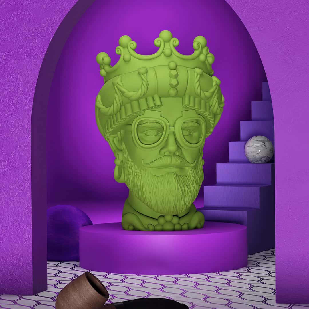 ראש דקורטיבי במגוון צבעים - ירוק  | L'HYPSTER