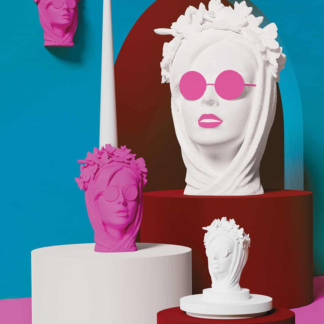 פמוט נר במגוון צבעים - פוקסיה | LA STILOSA