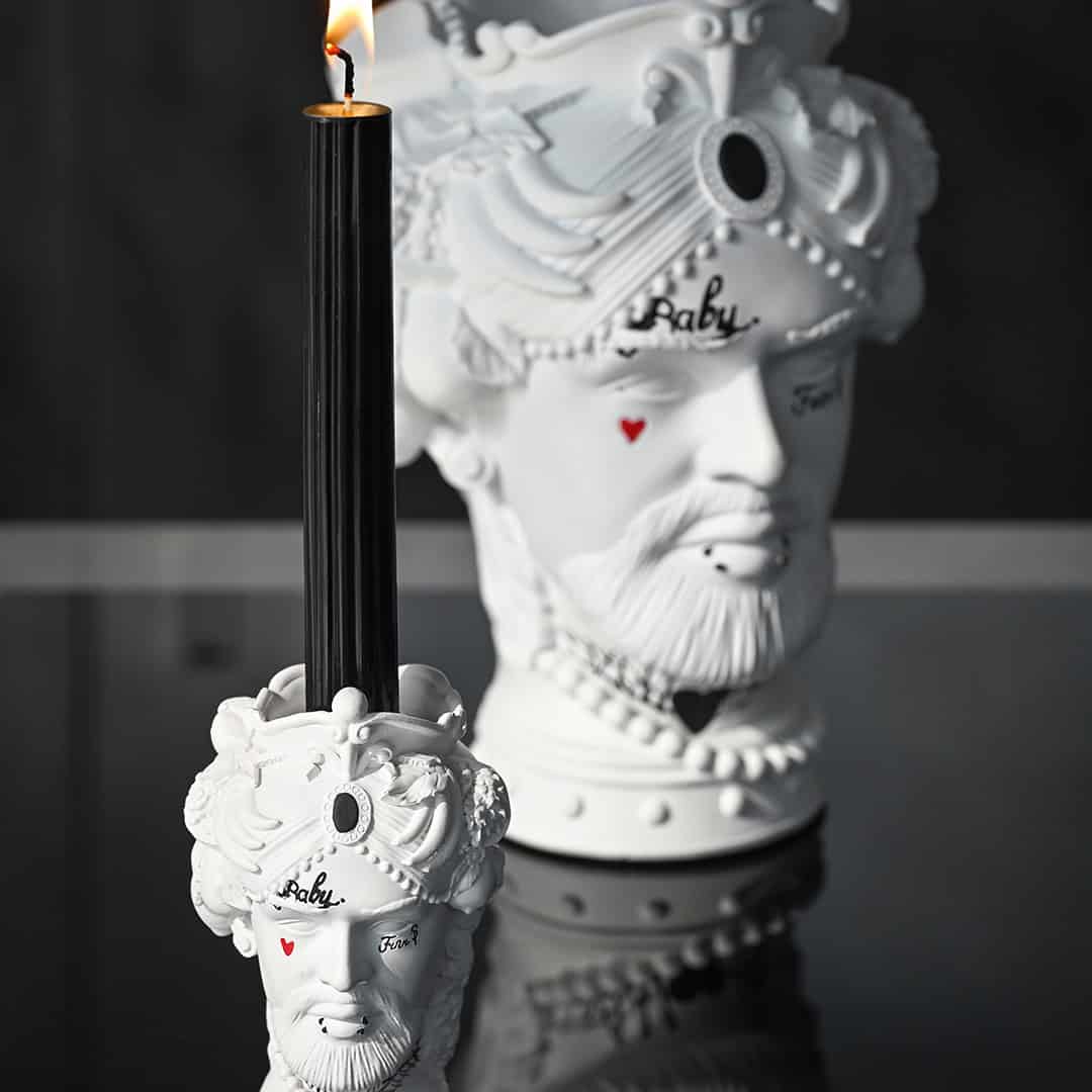 פמוט נר במגוון צבעים - לבן | IL TRASGRESSIVO