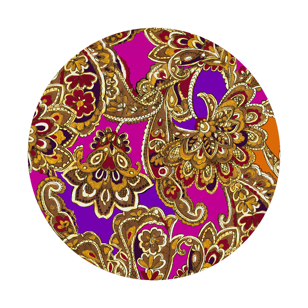 פלייסמט קטיפה במגוון דגמים - CASHMERE | פייזלי ורוד