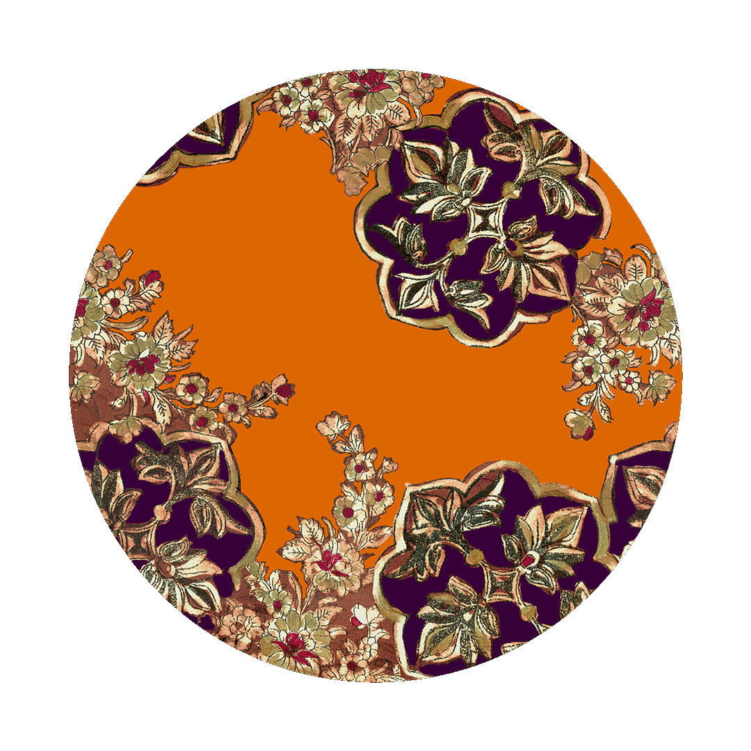 פלייסמט כותנה במגוון דגמים - FASHION | כתום