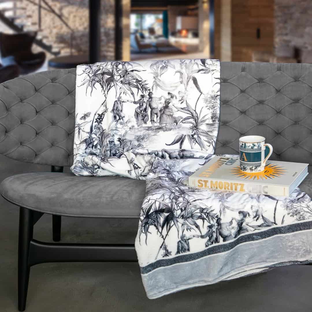 שמיכה אלגנטית במגוון צבעים - כחול