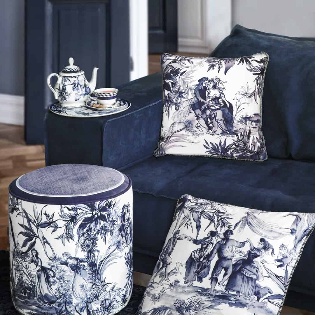 הדום/פוף קטיפה עגול אלגנטי - Versailles | אדום