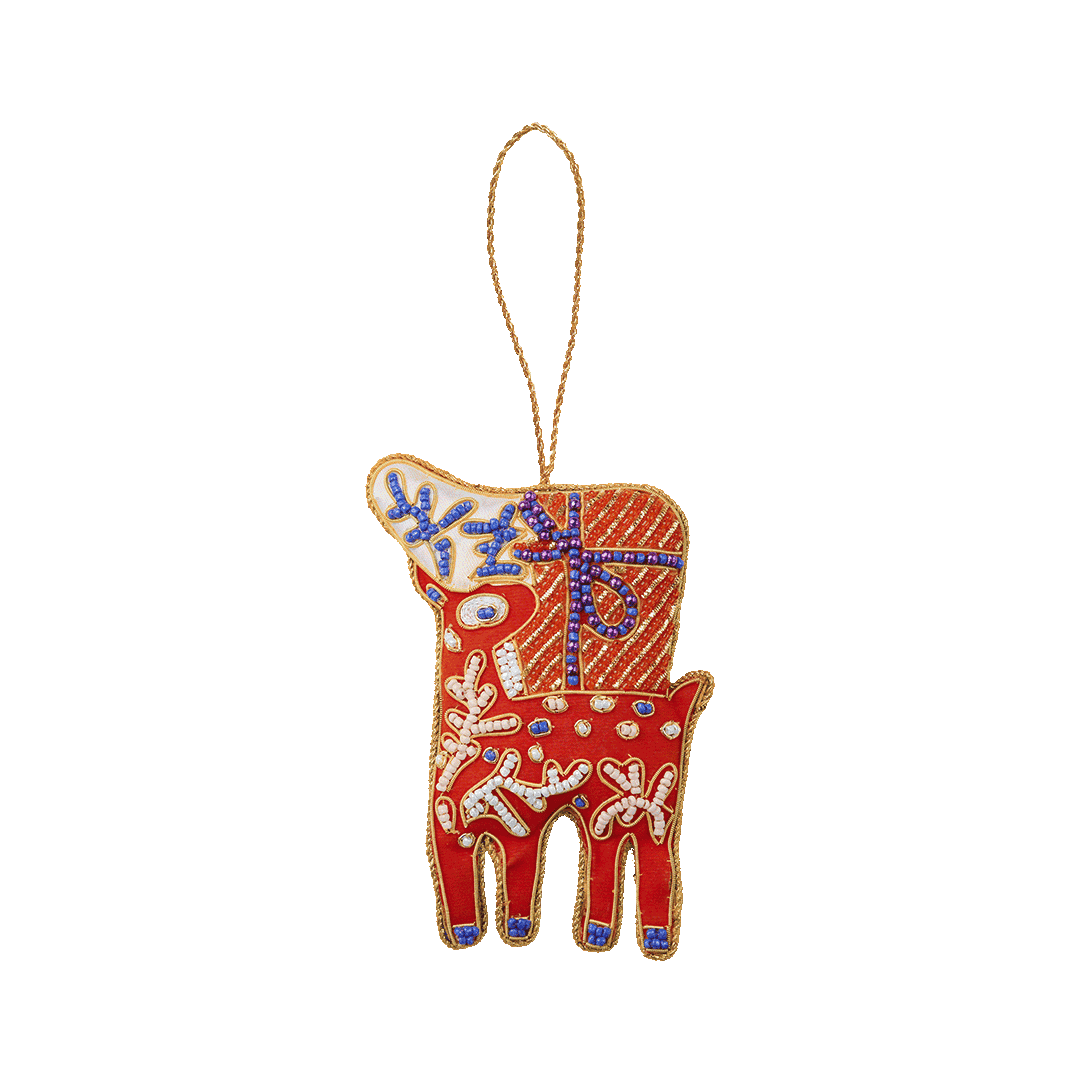 קישוט רקום ביד - איילים