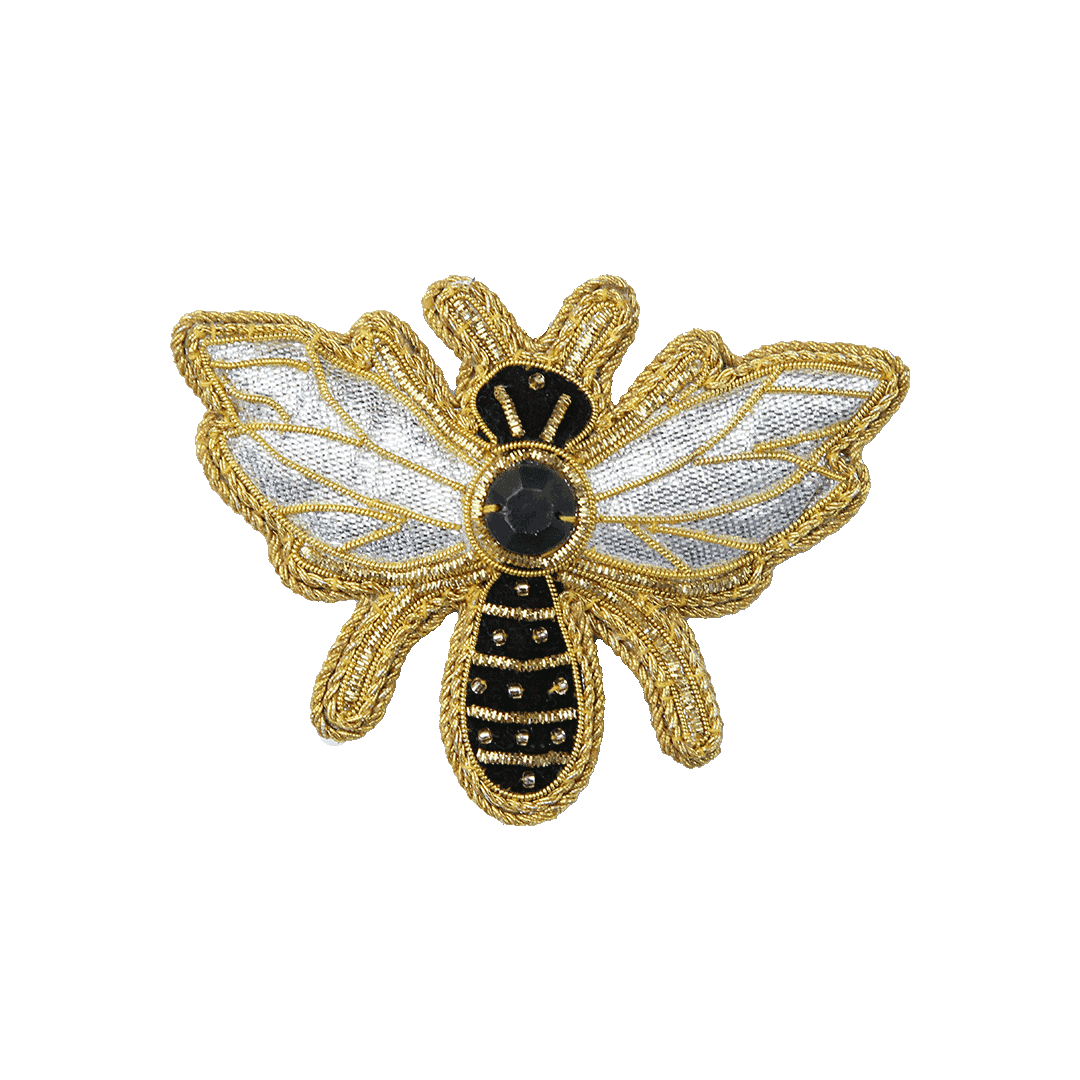 טבעת מפיות רקומה ביד - דבורה